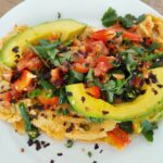 plant based omelette with avocado tomato bell pepper cilantro (11)